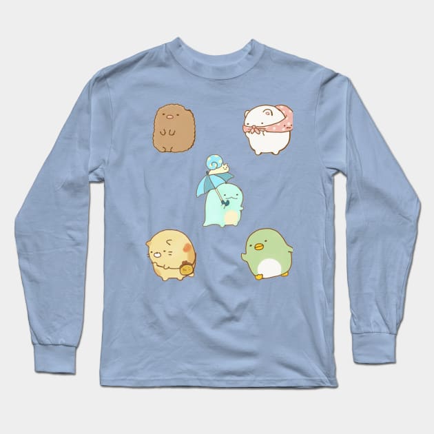 Sumikko gurashi pattern Long Sleeve T-Shirt by isarol